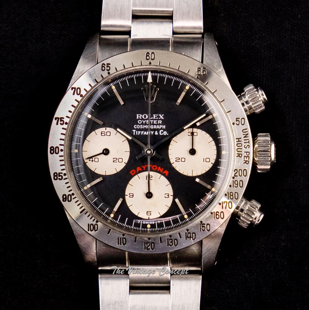 Rolex Daytona Black Dial Big Red "Tiffany & Co." 6265 (SOLD)