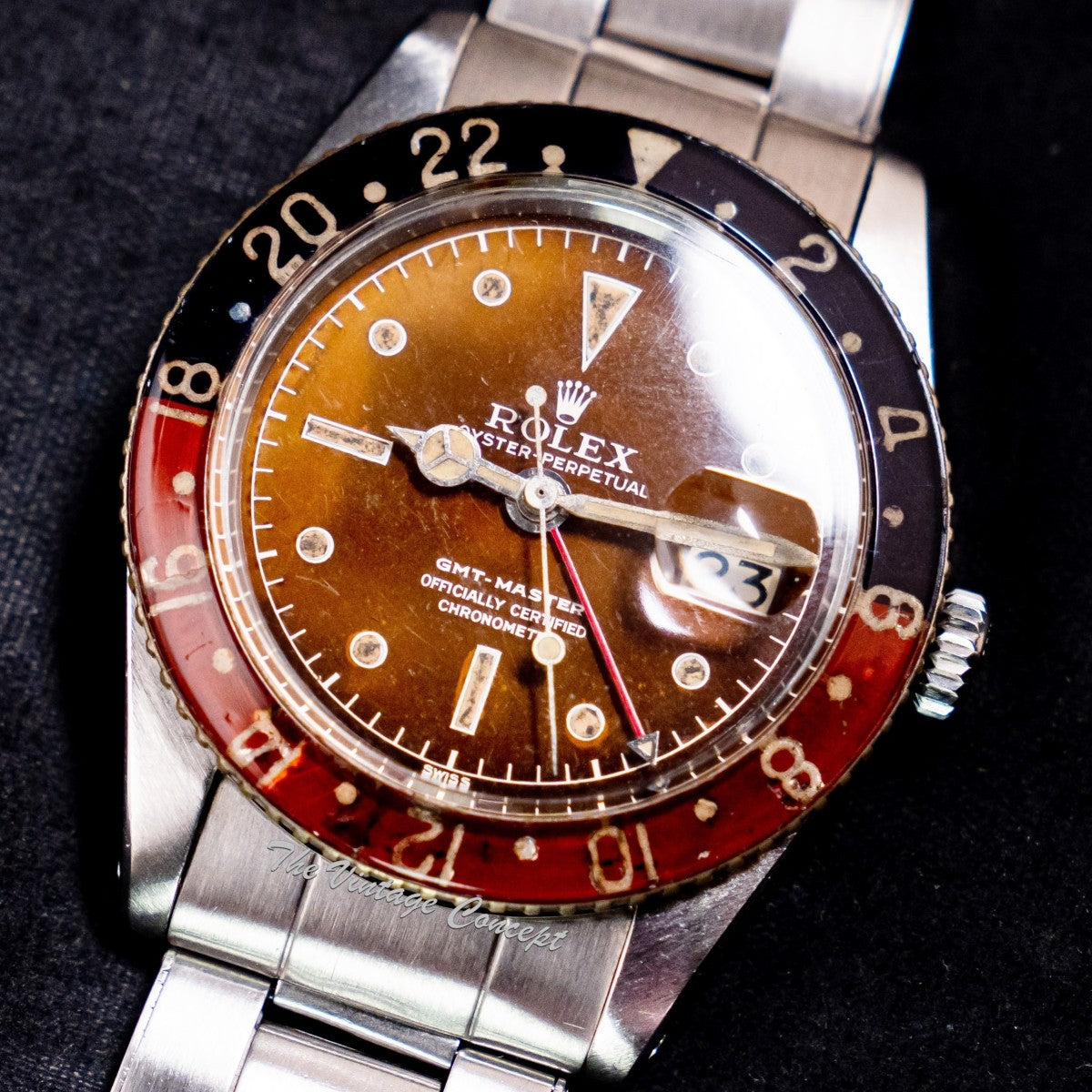 Rolex Steel GMT-Master Tropical Gilt Dial 6542 (SOLD)