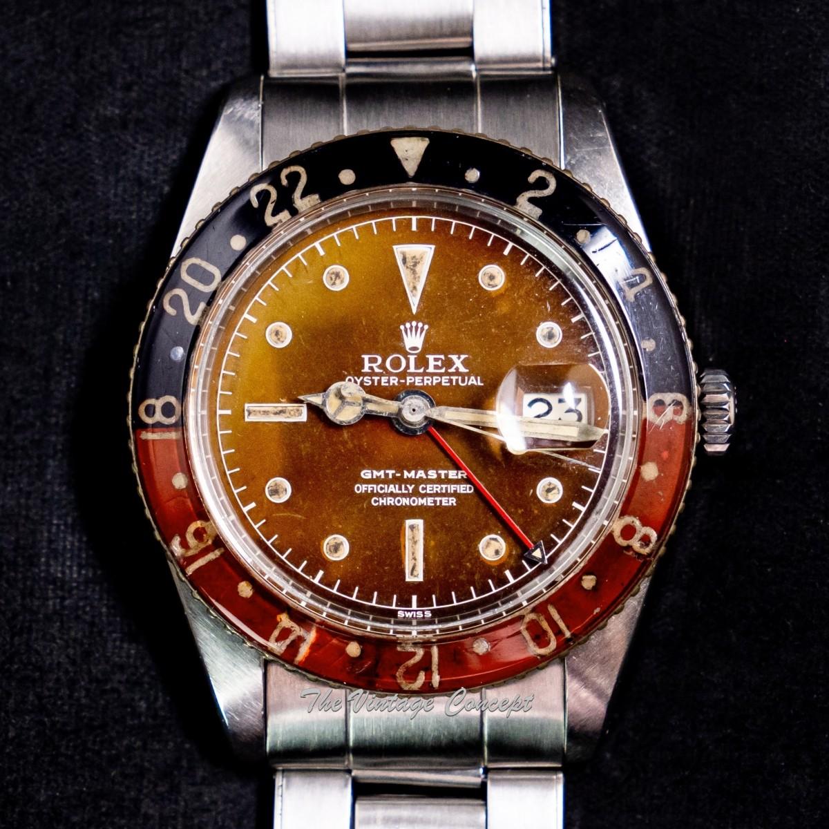 Rolex Steel GMT-Master Tropical Gilt Dial 6542 (SOLD)