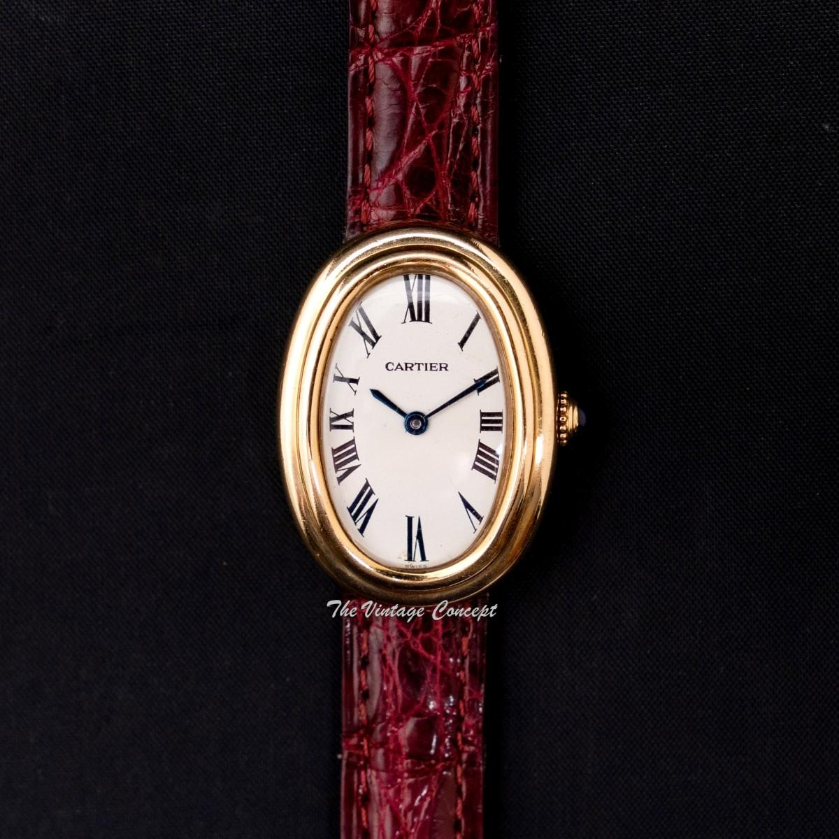 Cartier 18K Yellow Gold Baignoire 78094 Swiss Dial (SOLD)