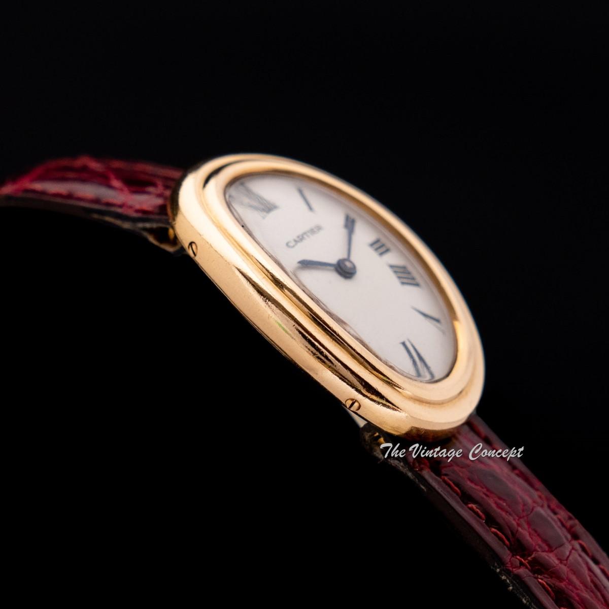 Cartier 18K Yellow Gold Baignoire 78094 Swiss Dial (SOLD)