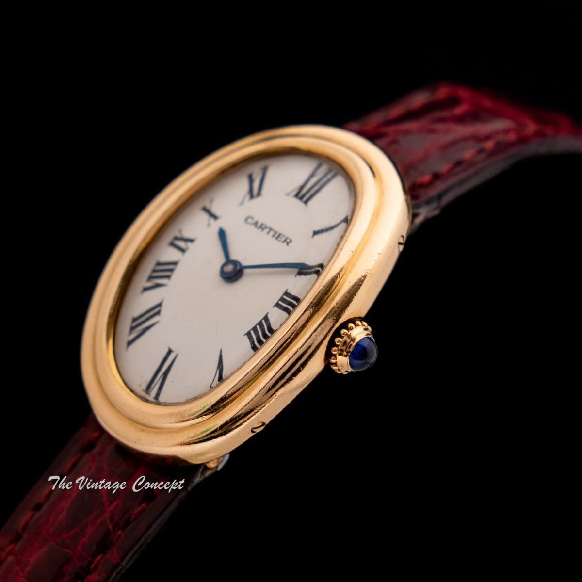 Cartier 18K Yellow Gold Baignoire 78094 Swiss Dial (SOLD)