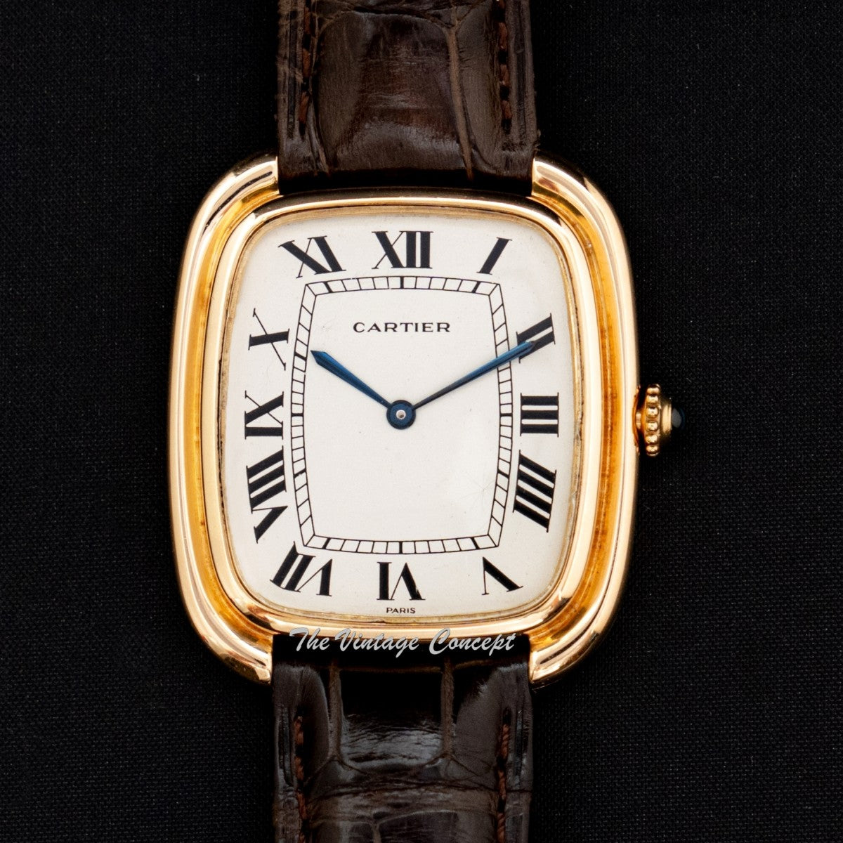 Rare Cartier 18K Yellow Gold Gondole Jumbo Vertical Paris Dial 9705 (SOLD)