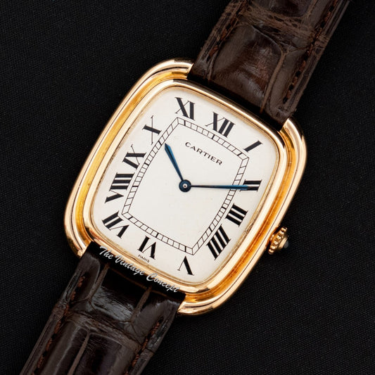 Rare Cartier 18K Yellow Gold Gondole Jumbo Vertical Paris Dial 9705 (SOLD)