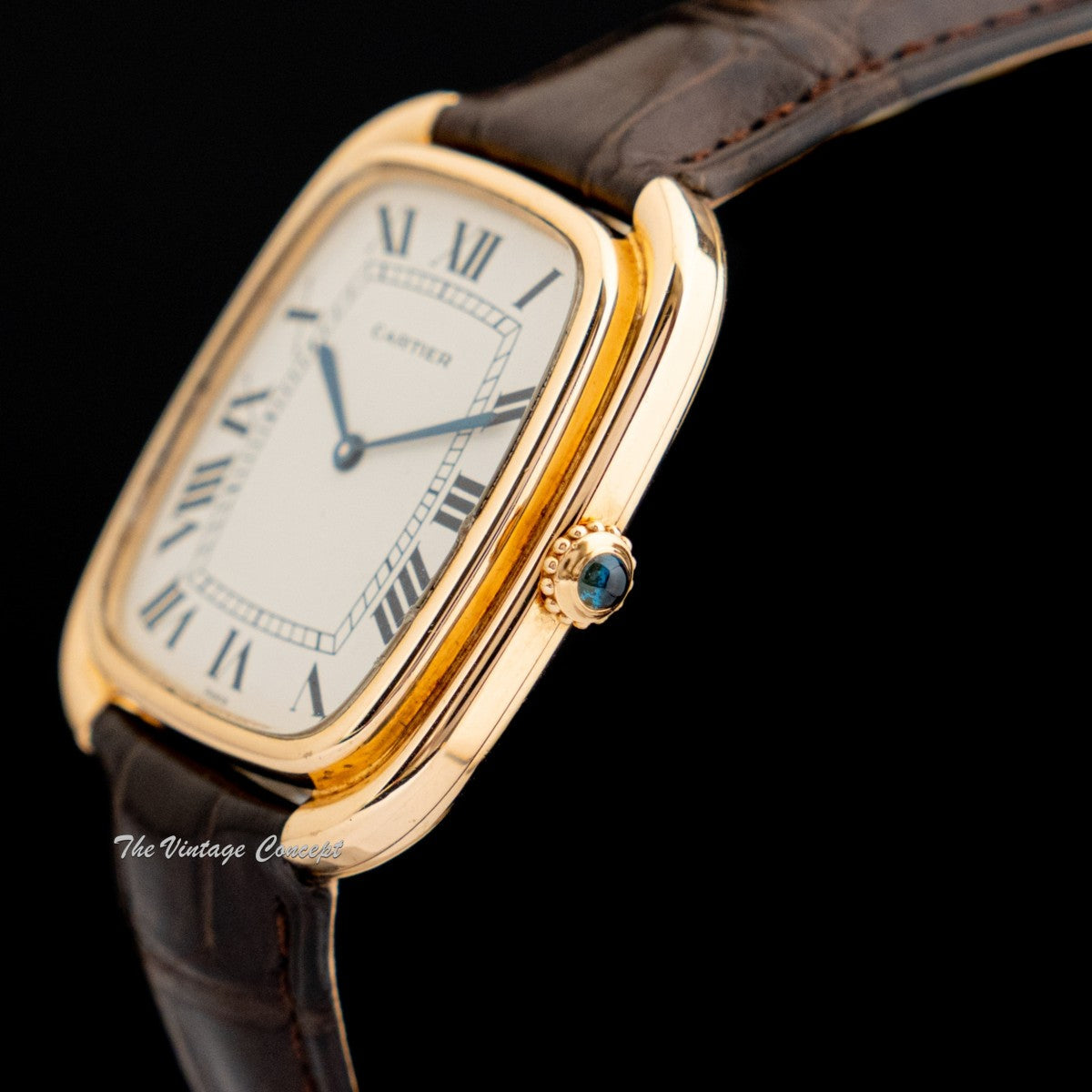 Rare Cartier 18K Yellow Gold Gondole Jumbo Vertical Paris Dial 9705 (SOLD)