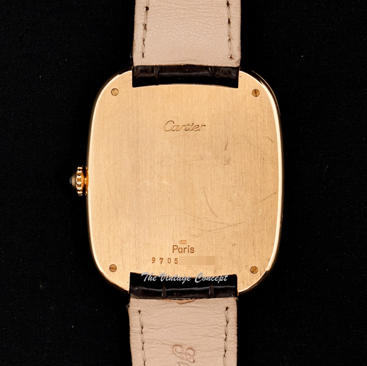 Rare Cartier 18K Yellow Gold Gondole Jumbo Vertical Paris Dial 9705 (SOLD)