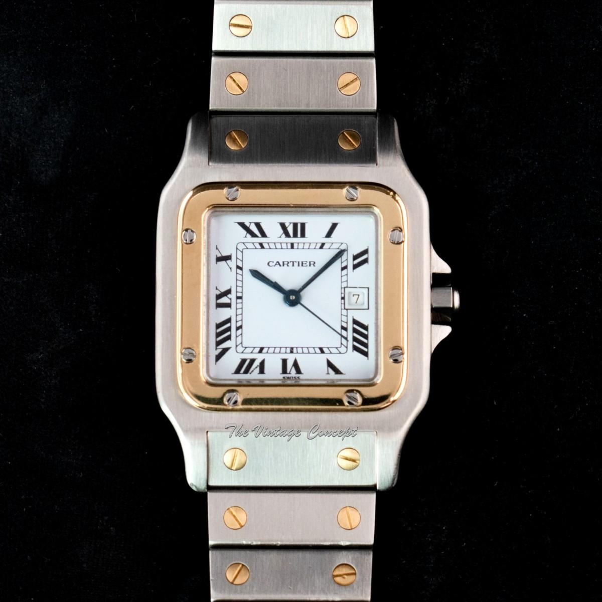 Cartier Large Two-Tone 18K Yellow Gold & Stainless Steel Santos Galbée Automatic 2961 (SOLD)