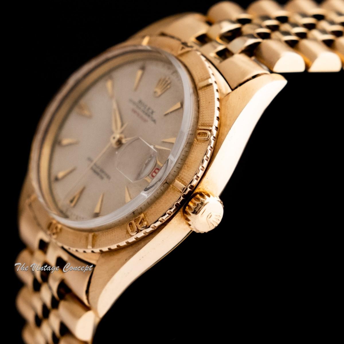 Rolex 18K YG Bubbleback Turn-O-Graph Red Datejust 6309