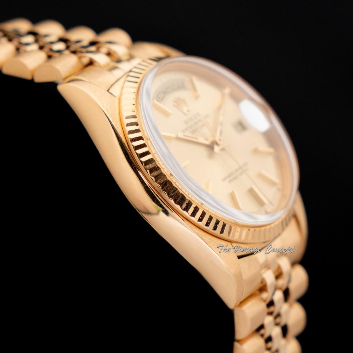 Rolex Day-Date 18K Yellow Gold Gold Dial 1803 w/ Jubilee Bracelet (SOLD)