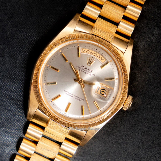 Rolex Day-Date 18K Yellow Gold Silver Grey Dial 1807 (SOLD)