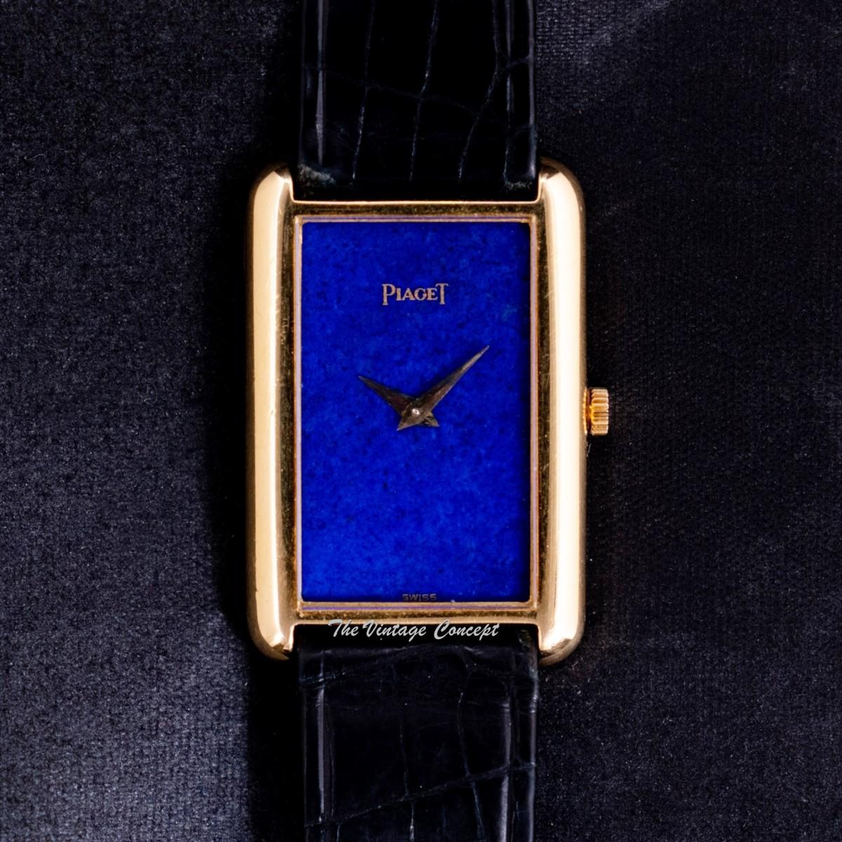 Rare Piaget 18K Yellow Gold Lapis Lazuli Dial Manual Wind Watch  (SOLD)