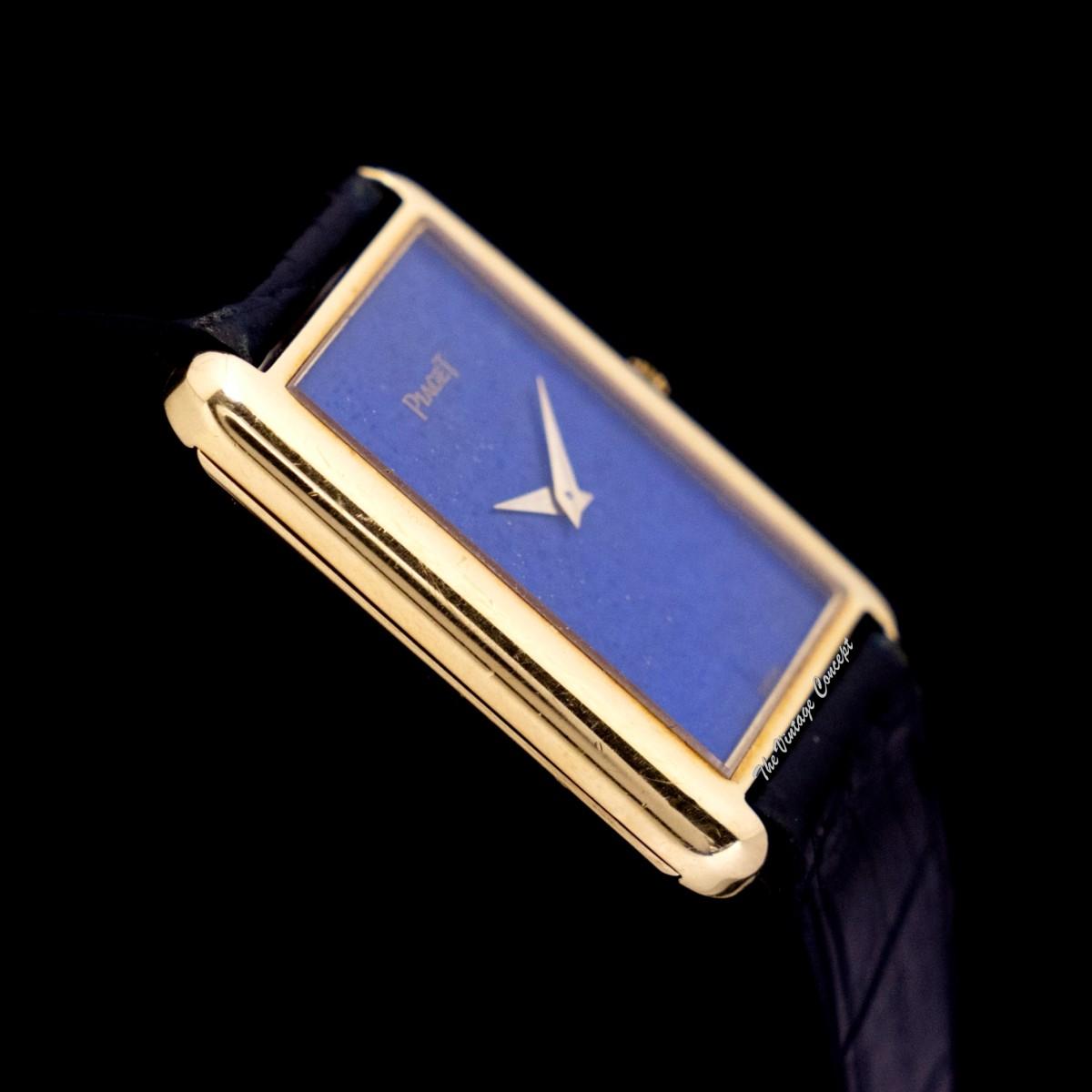 Rare Piaget 18K Yellow Gold Lapis Lazuli Dial Manual Wind Watch  (SOLD)