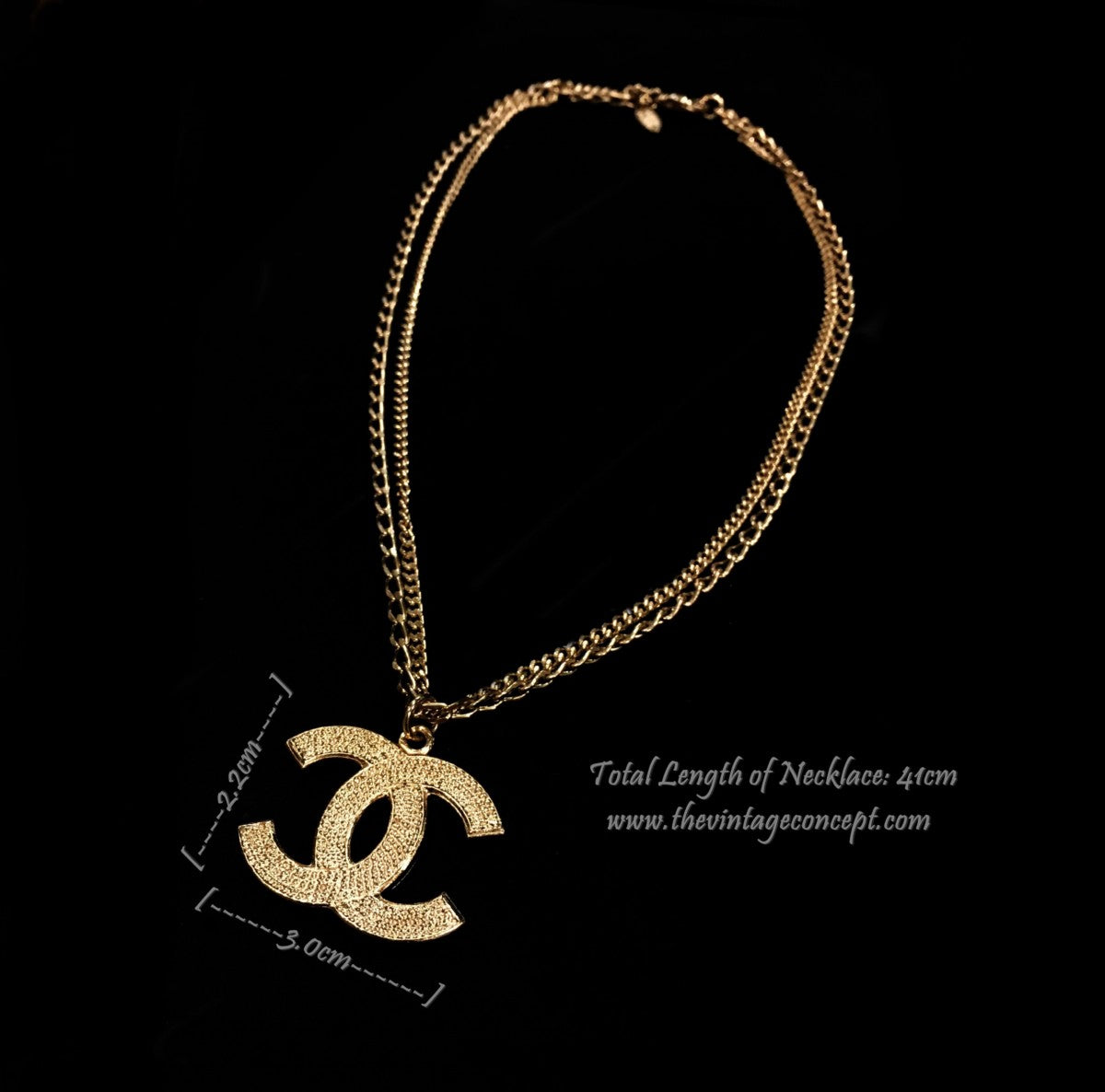 Chanel Double Chain Logo Short Necklace 06P (SOLD)