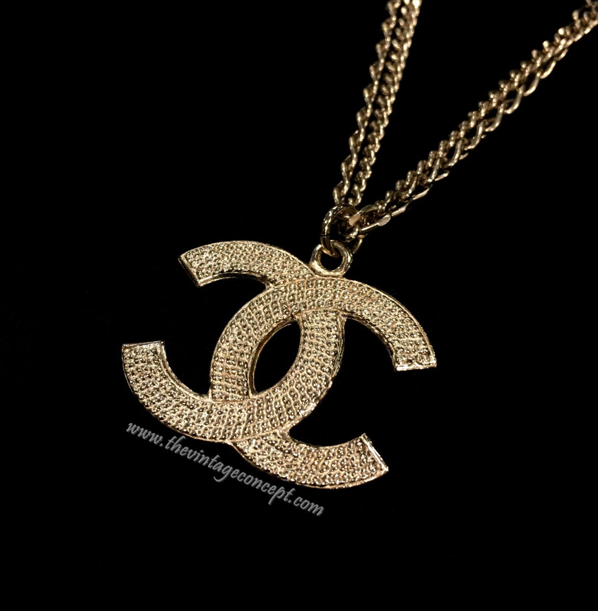 Chanel Double Chain Logo Short Necklace 06P (SOLD)