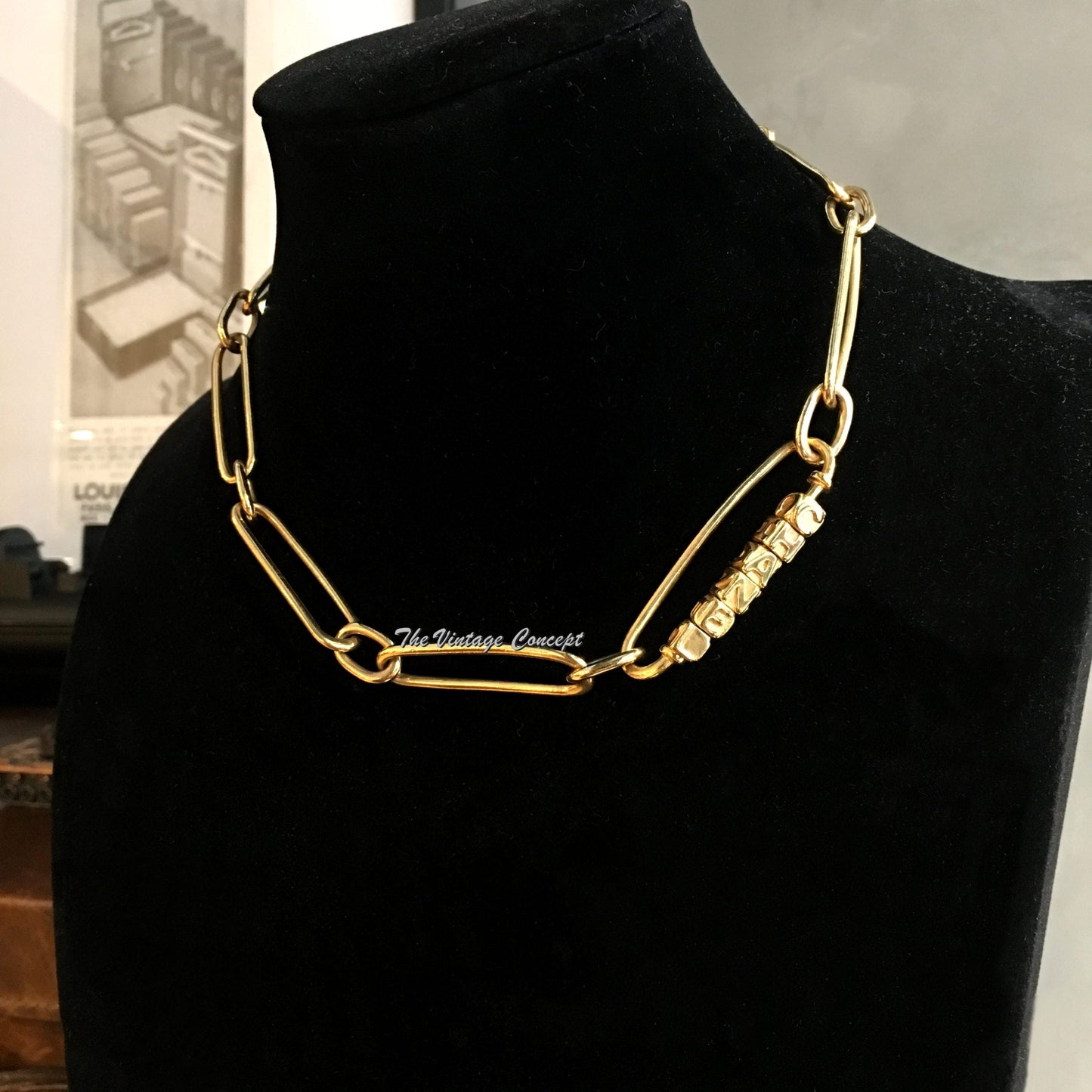 Chanel Gold Tone Unique Chain Necklace 01P (SOLD)