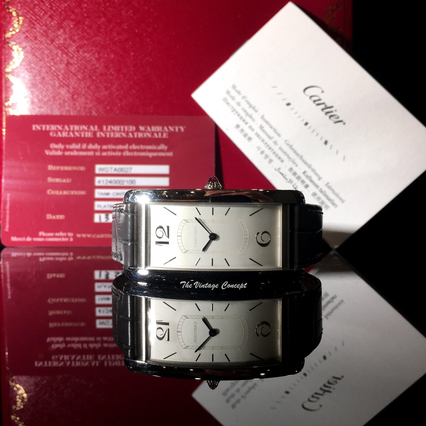 Cartier Platinum Tank Cintree Limited Edition WGTA0027 4124 (Full Set) (SOLD)