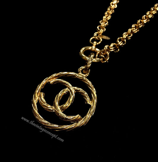 Chanel Chanel Logo with Outer Ring Long Necklace (SOLD)