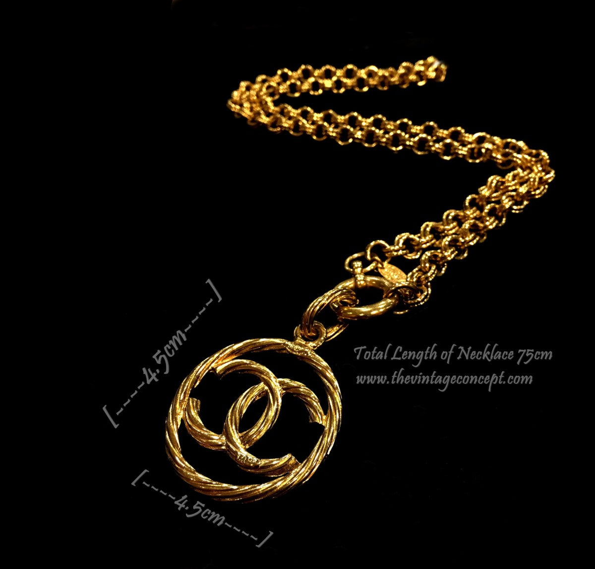 Chanel Chanel Logo with Outer Ring Long Necklace (SOLD)