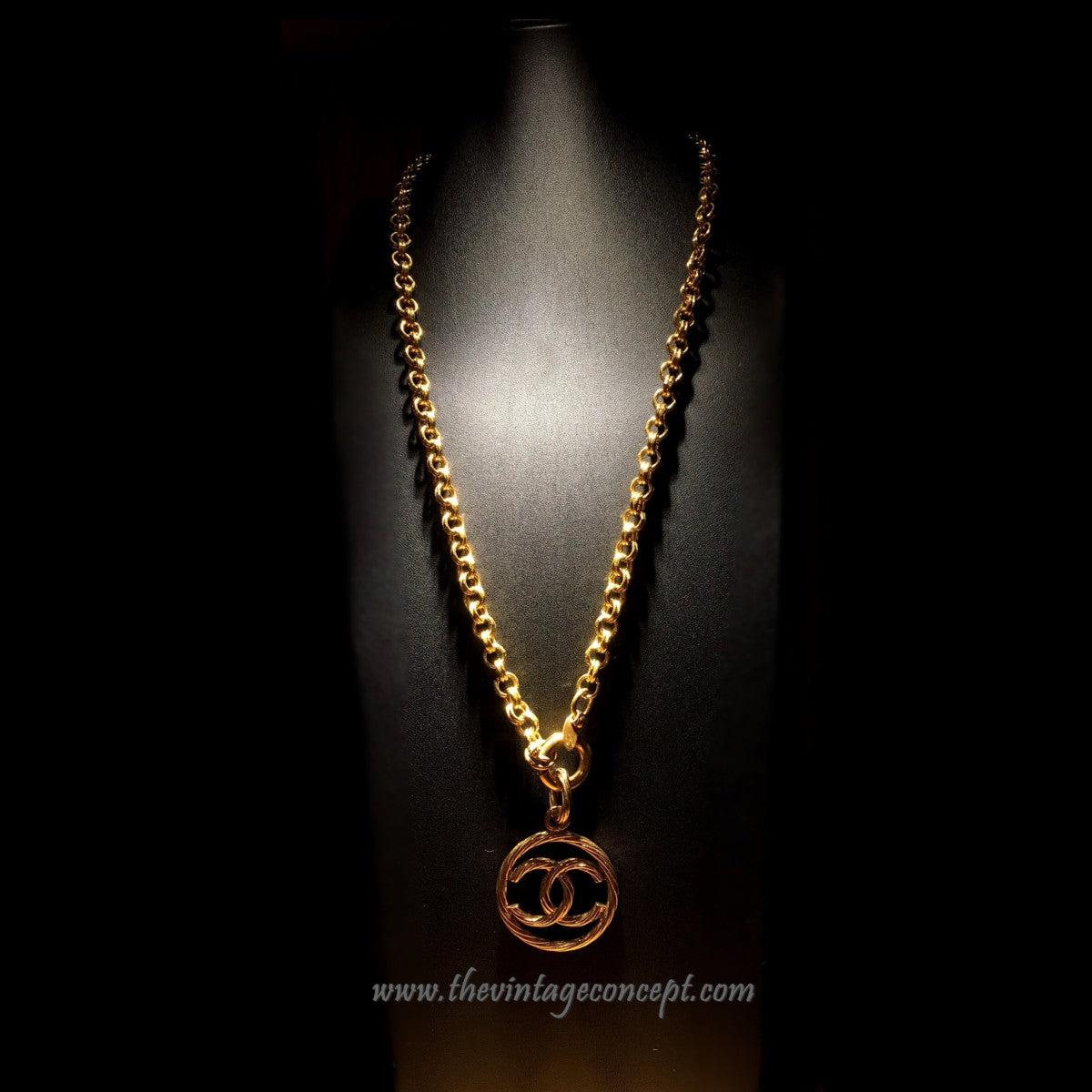 Chanel Chanel Logo with Outer Ring Long Necklace (SOLD)