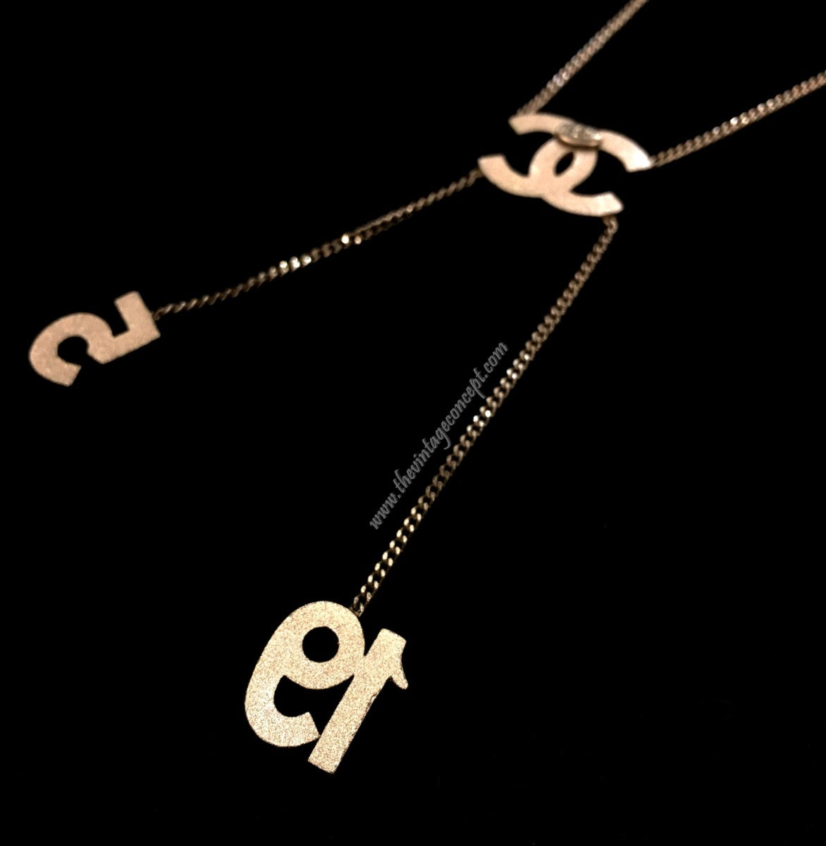 Vintage Chanel Small Logo "5" & "19" Necklace (SOLD)