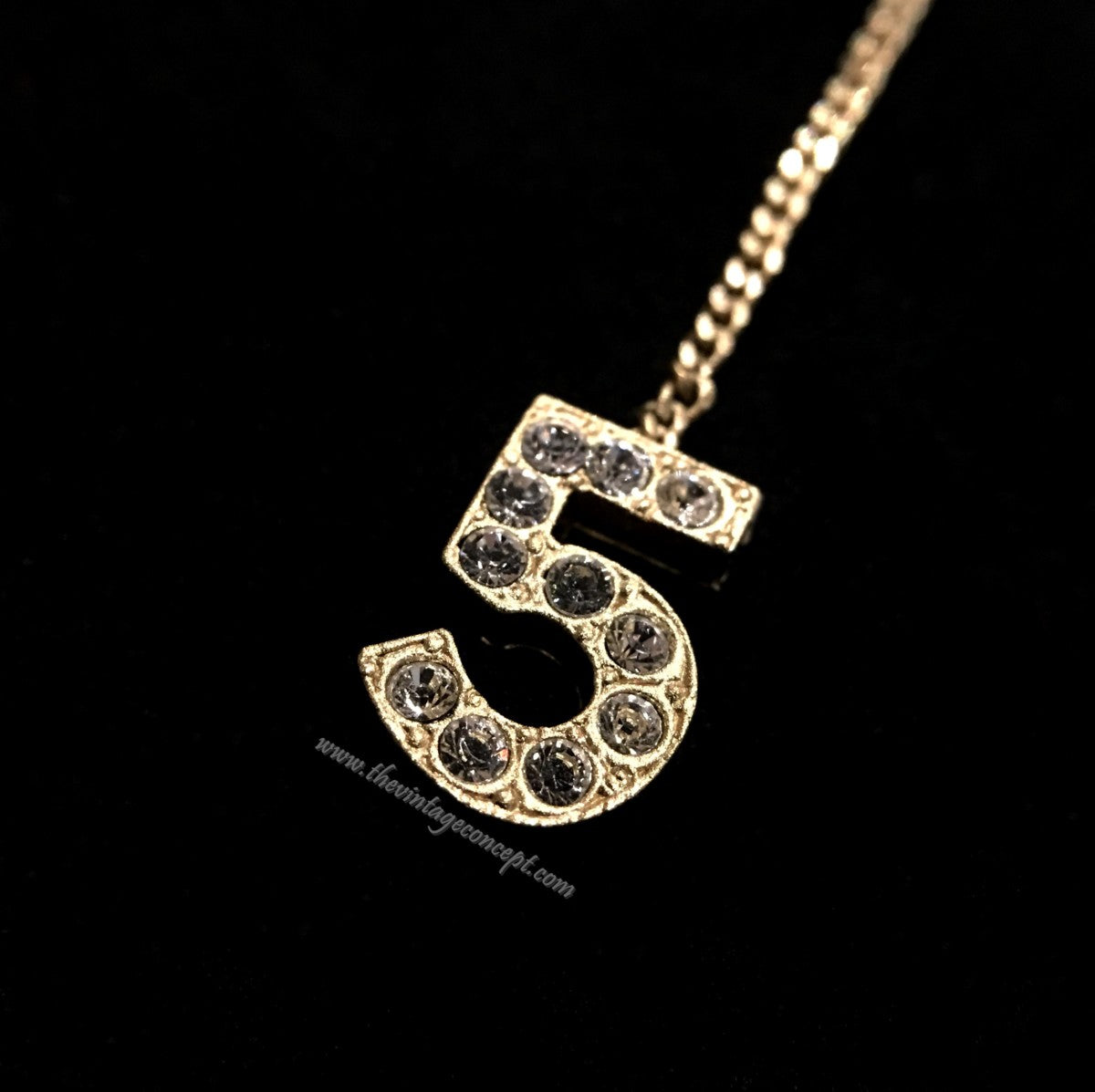 Vintage Chanel Small Logo "5" & "19" Necklace (SOLD)