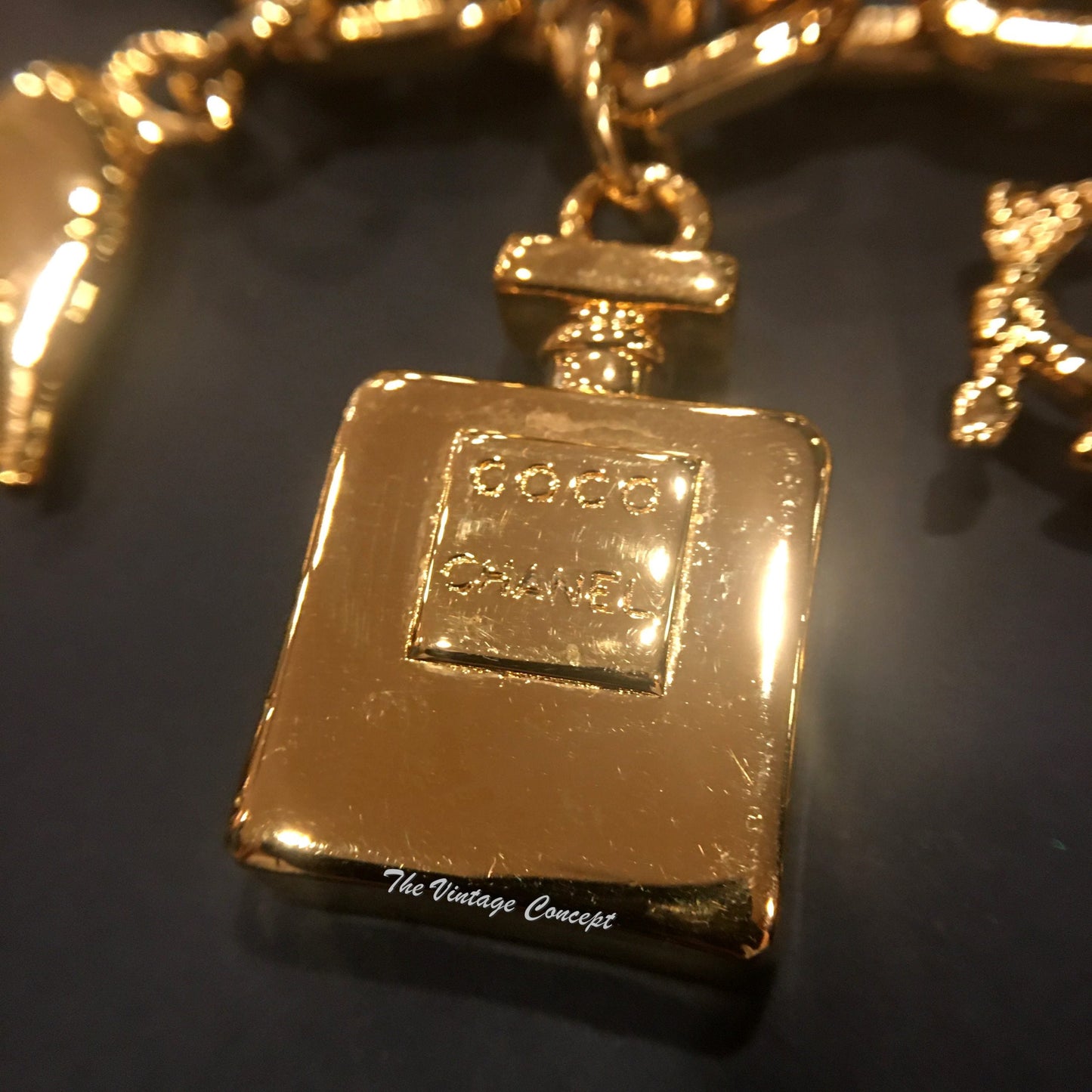 Chanel Gold Tone Heavy Charm Bracelet from 1980's (SOLD)