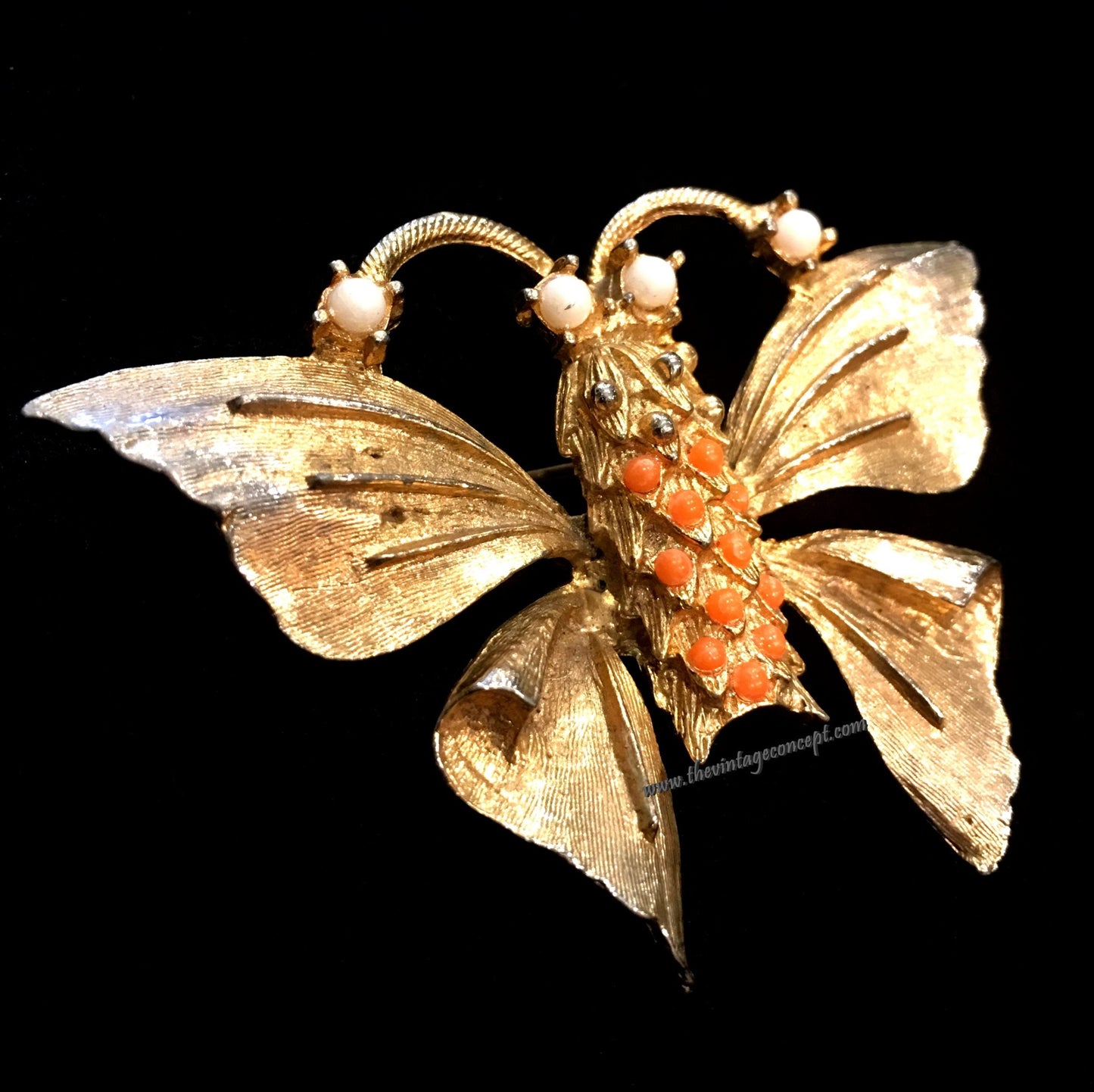 Hattie Carnegie Moth Brooch 50's