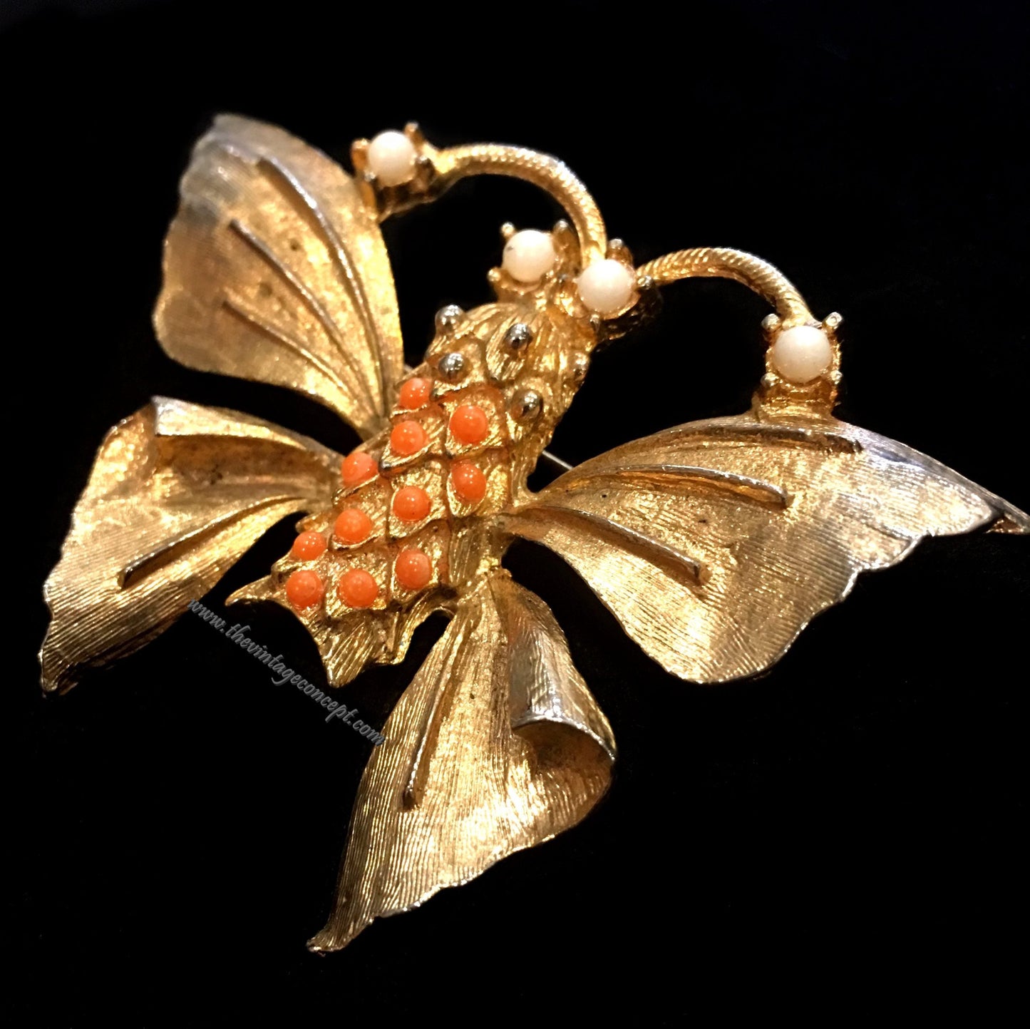 Hattie Carnegie Moth Brooch 50's