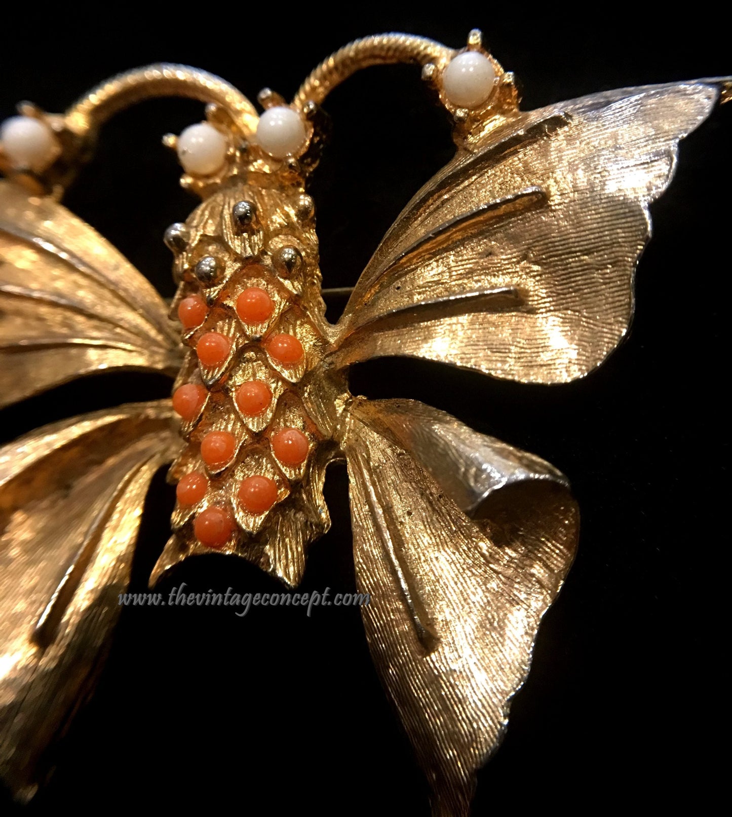 Hattie Carnegie Moth Brooch 50's