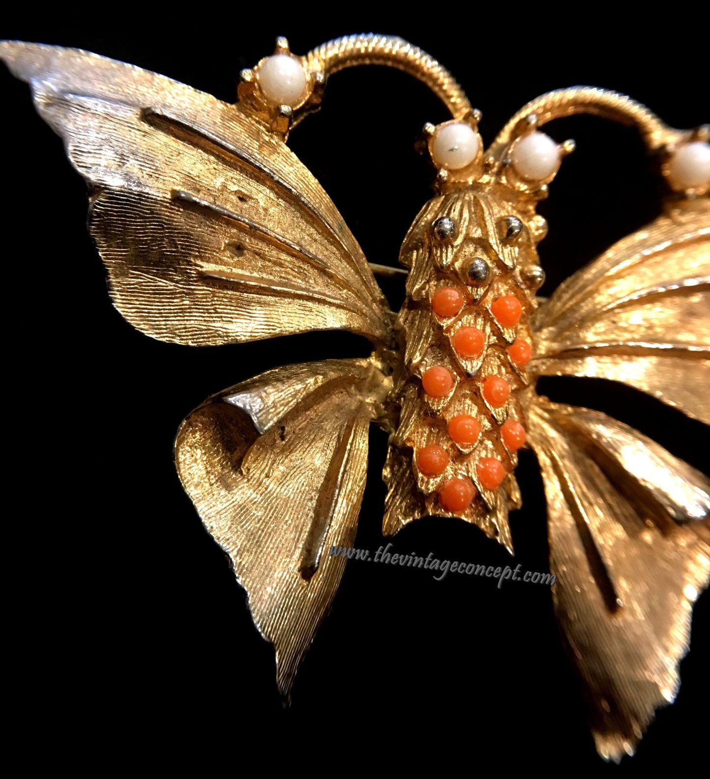 Hattie Carnegie Moth Brooch 50's