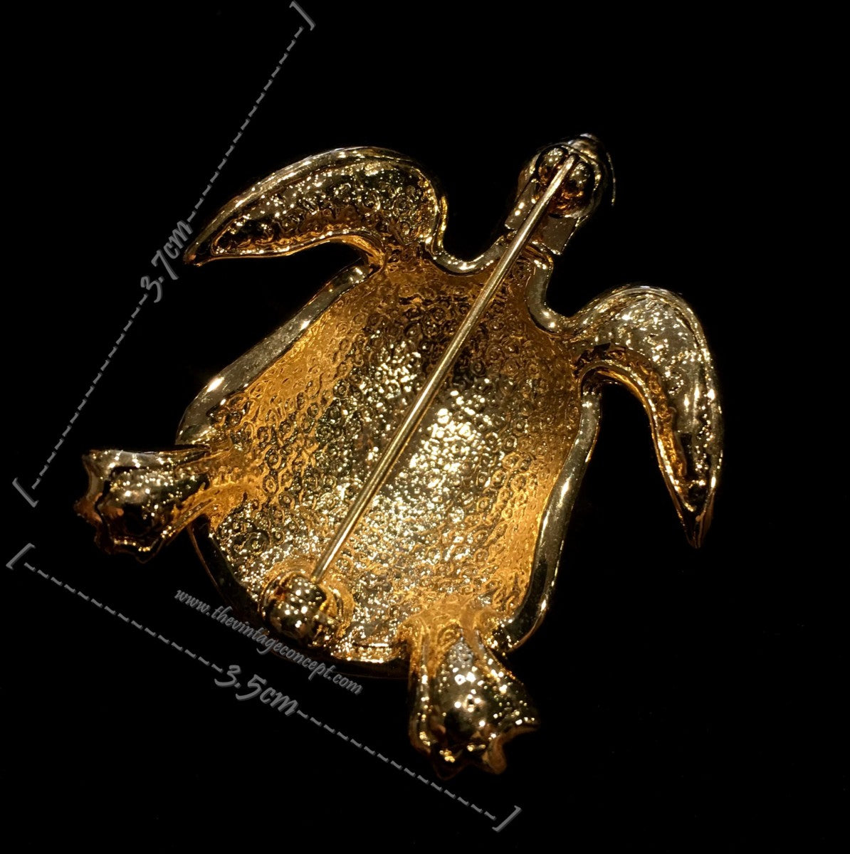 London Collection Crystal Turtle Brooch (SOLD)