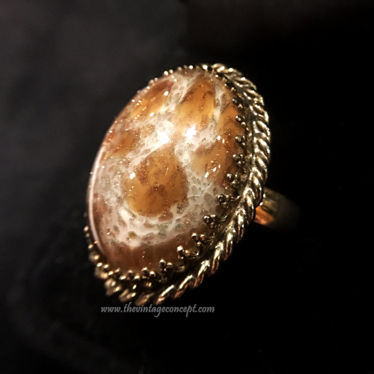 Vintage W&D Agate Custom Gemstone Ring (SOLD)