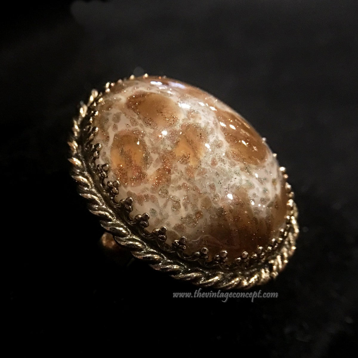 Vintage W&D Agate Custom Gemstone Ring (SOLD)