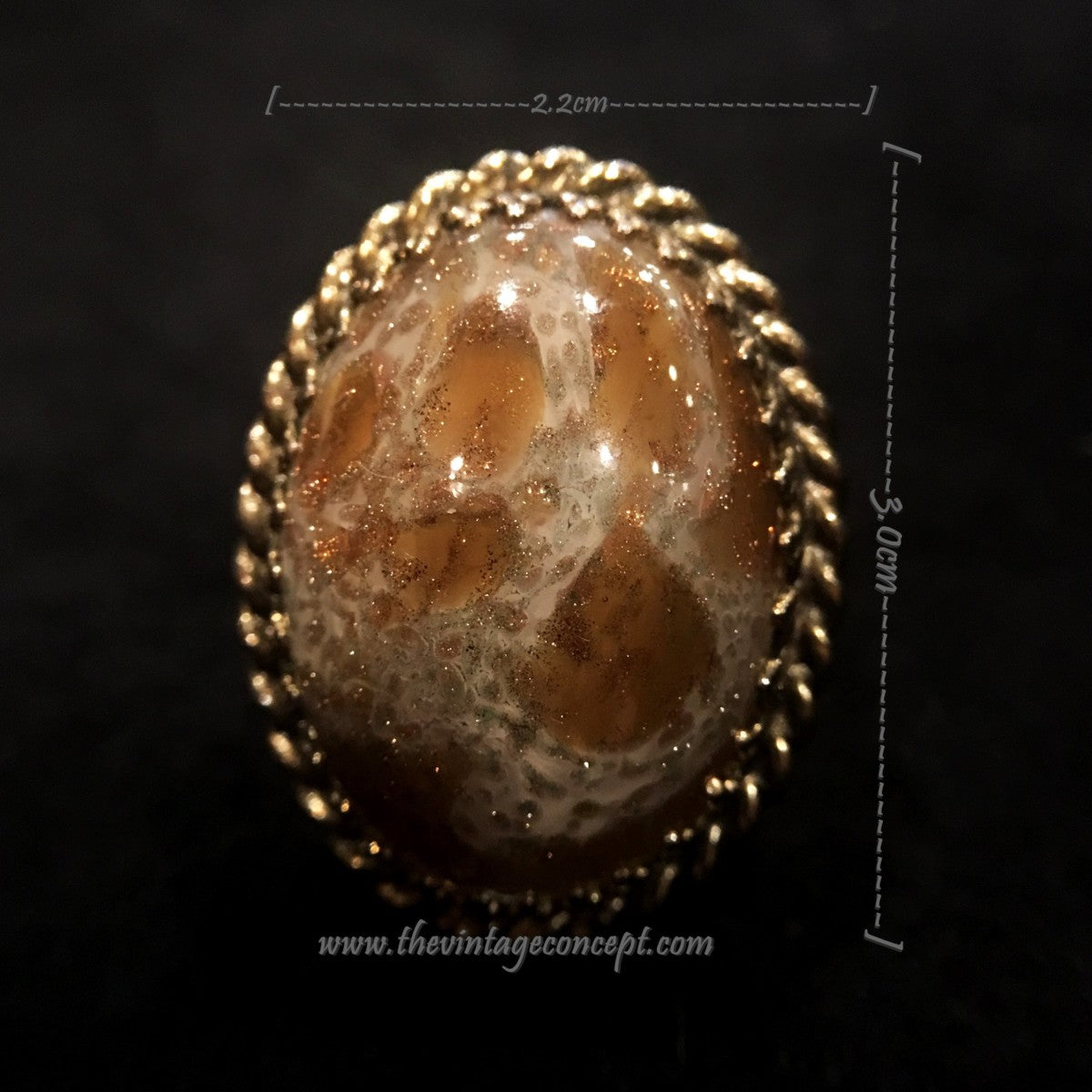 Vintage W&D Agate Custom Gemstone Ring (SOLD)