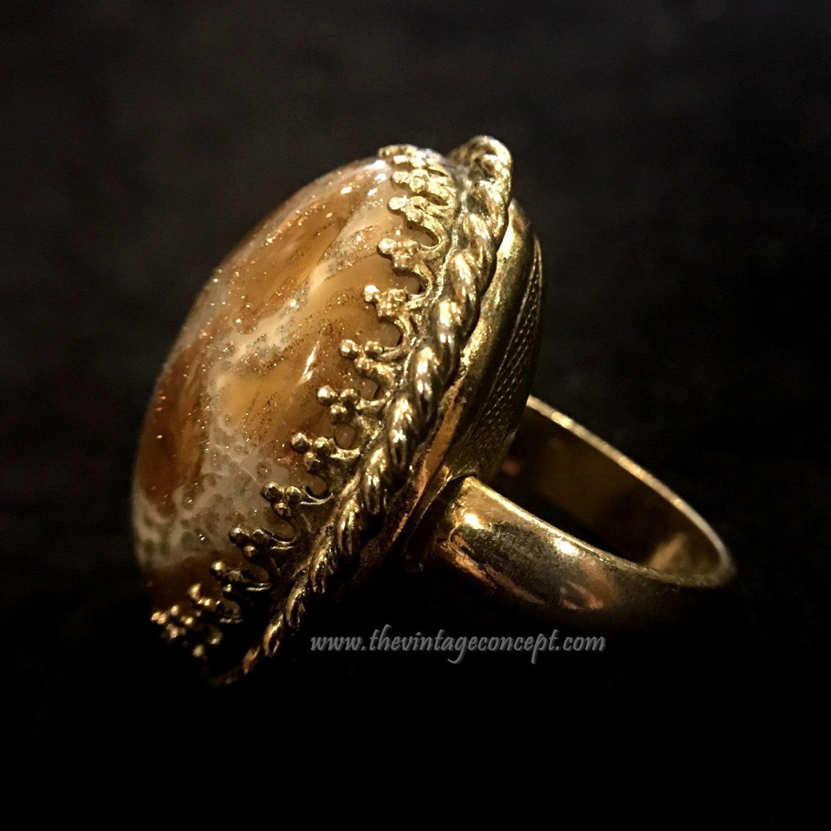 Vintage W&D Agate Custom Gemstone Ring (SOLD)