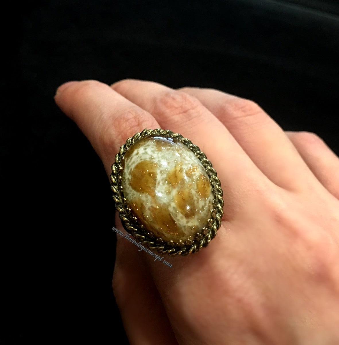 Vintage W&D Agate Custom Gemstone Ring (SOLD)