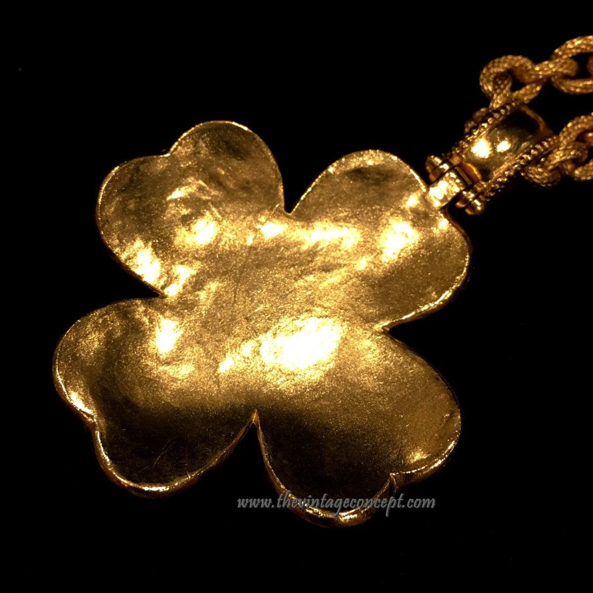 Chanel Logo Clover Pendant Necklace (SOLD)