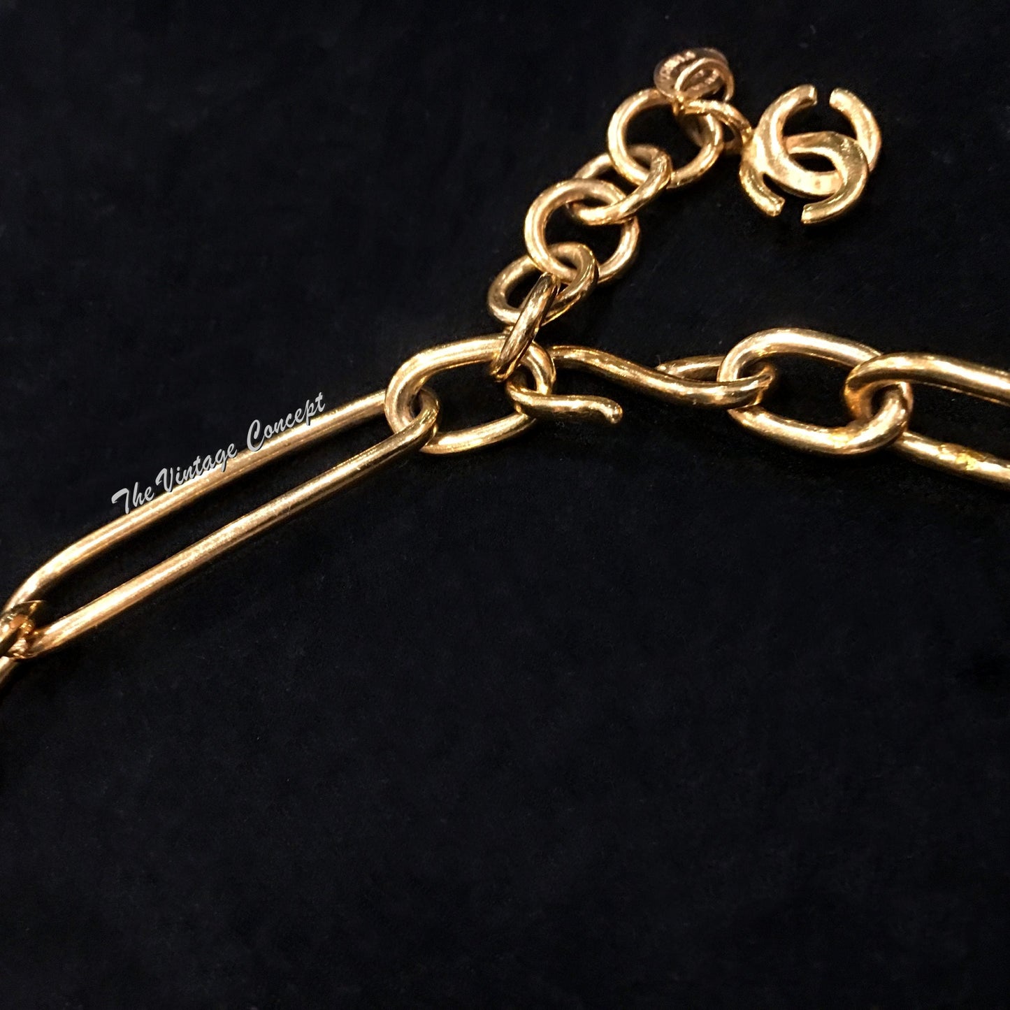 Chanel Gold Tone Unique Chain Necklace 01P (SOLD)