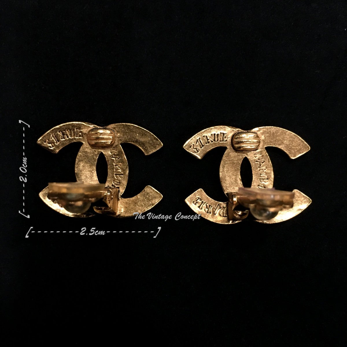 Chanel Gold Tone 31 Rue Cambon Clip Earring 99A (SOLD)