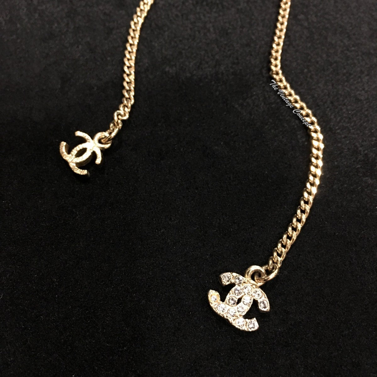 Chanel Unique Style Triple Logo Pendant Necklace 09A