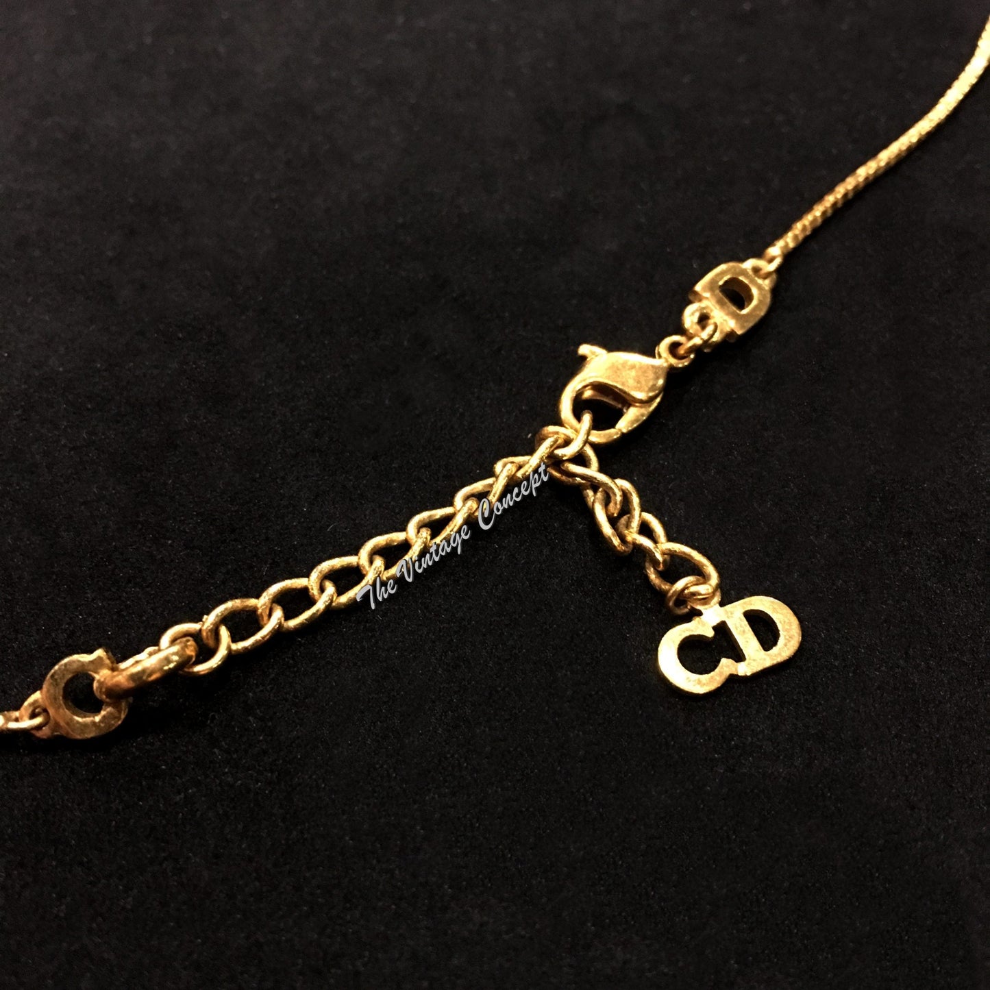 Dior Gold Tone Small Charms Short Necklace  (SOLD)