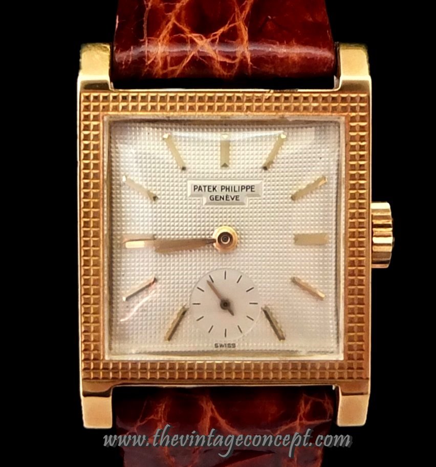 Patek Philippe 18k YG Square Sub-Dial 2496 w/ Archives Paper (SOLD)