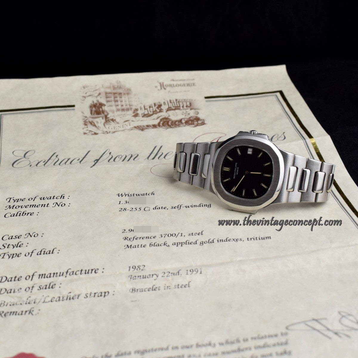 Patek Philippe Steel 3700/1 Nautilus with Archives Paper (SOLD)