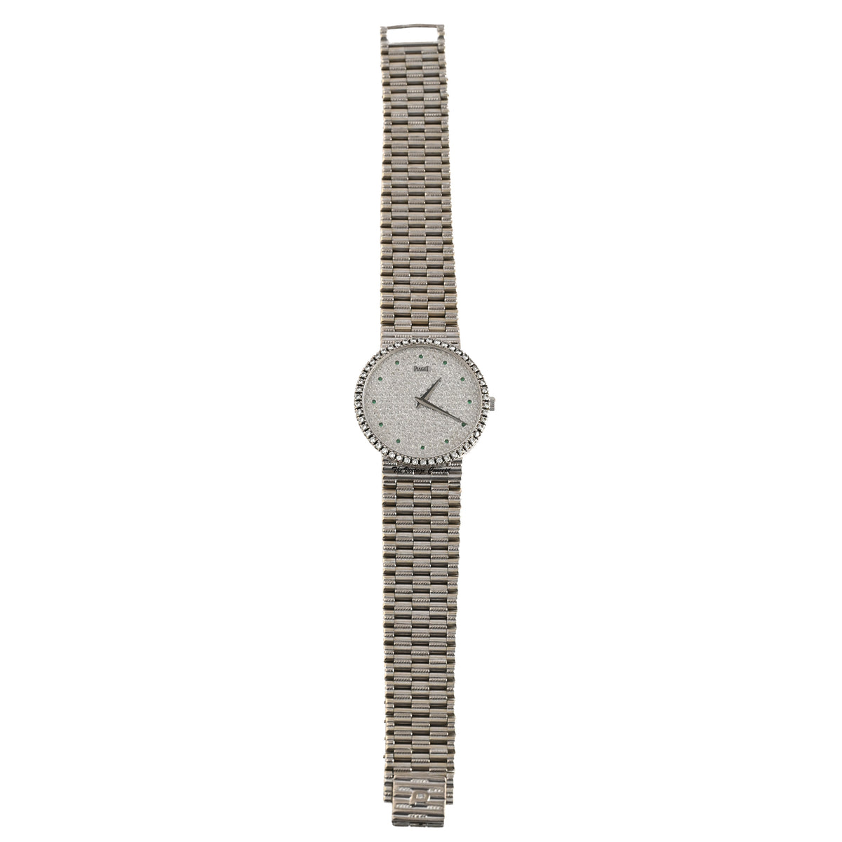 Piaget 18K White Gold Diamond Pave Dial 9066N