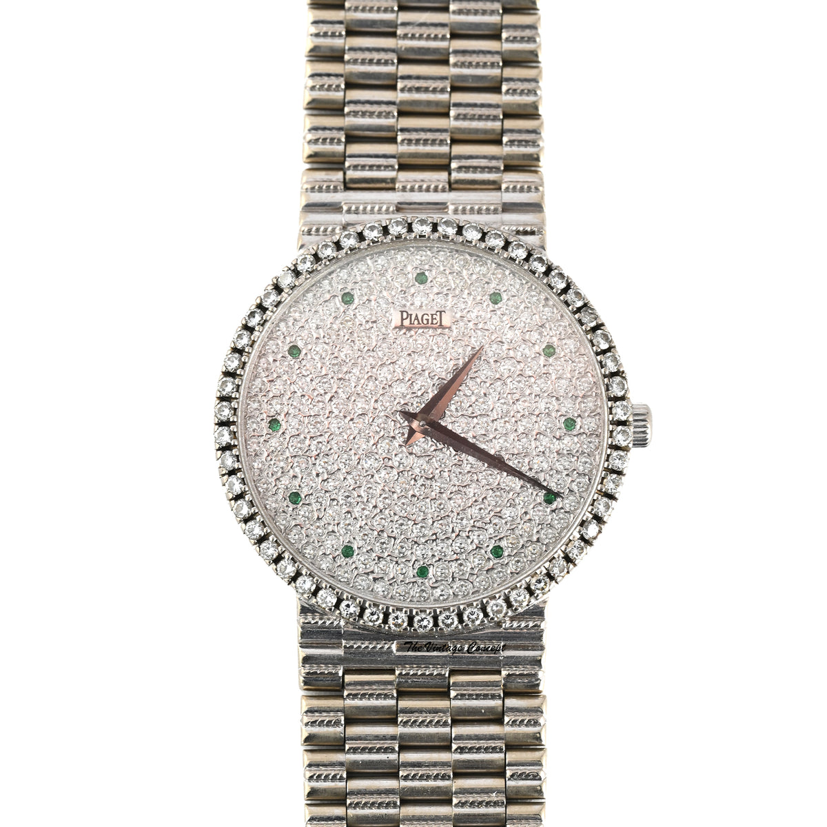 Piaget 18K White Gold Diamond Pave Dial 9066N
