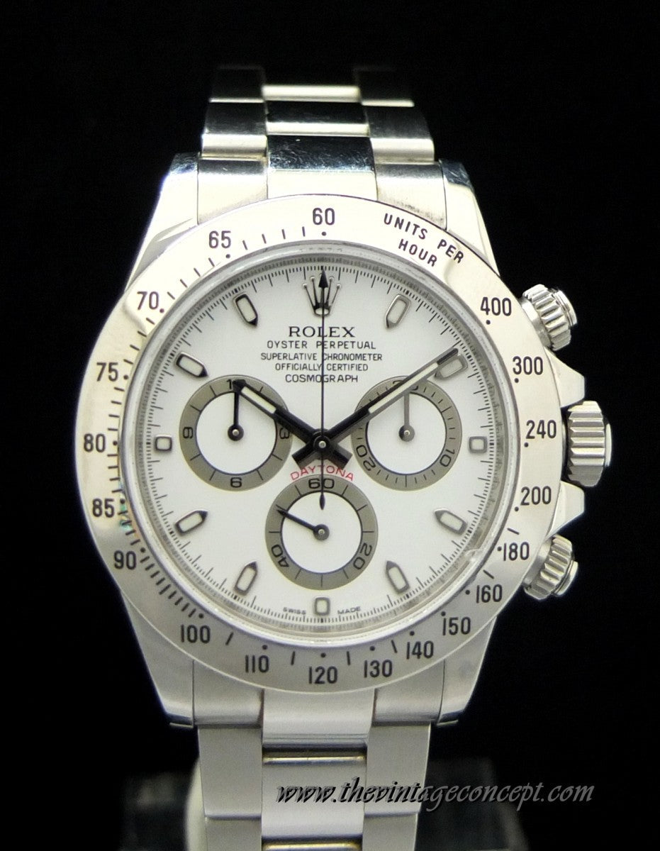 Rolex Daytona Stainless Steel White Dial 116520 (SOLD)