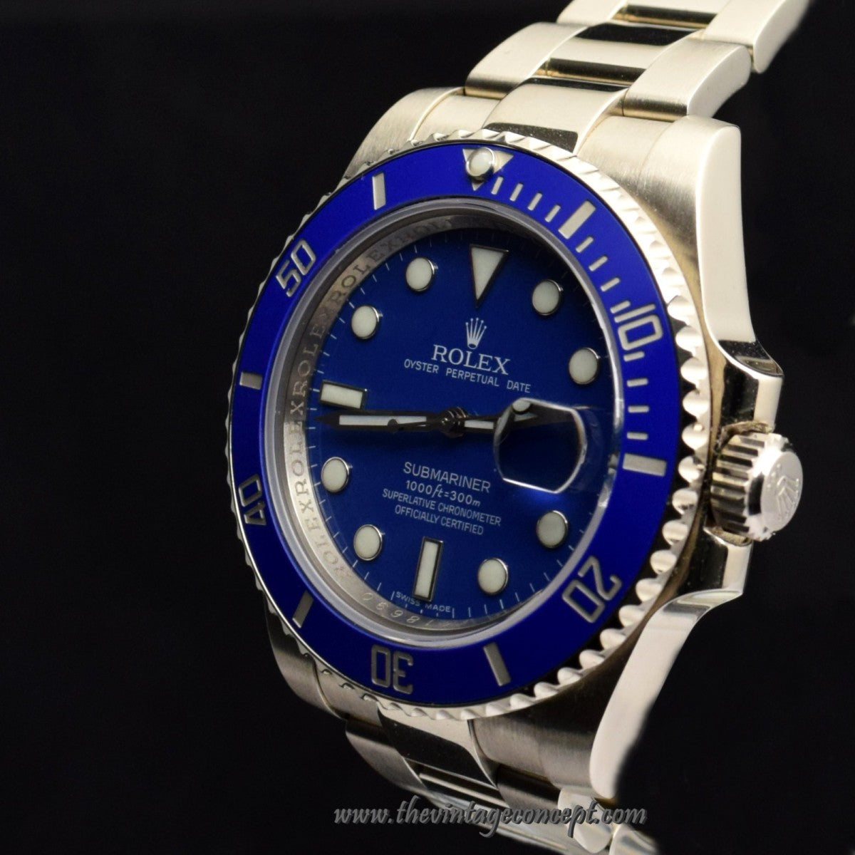 Rolex Submariner 18K WG Blue Dial 116619LB with Card   ( SOLD )