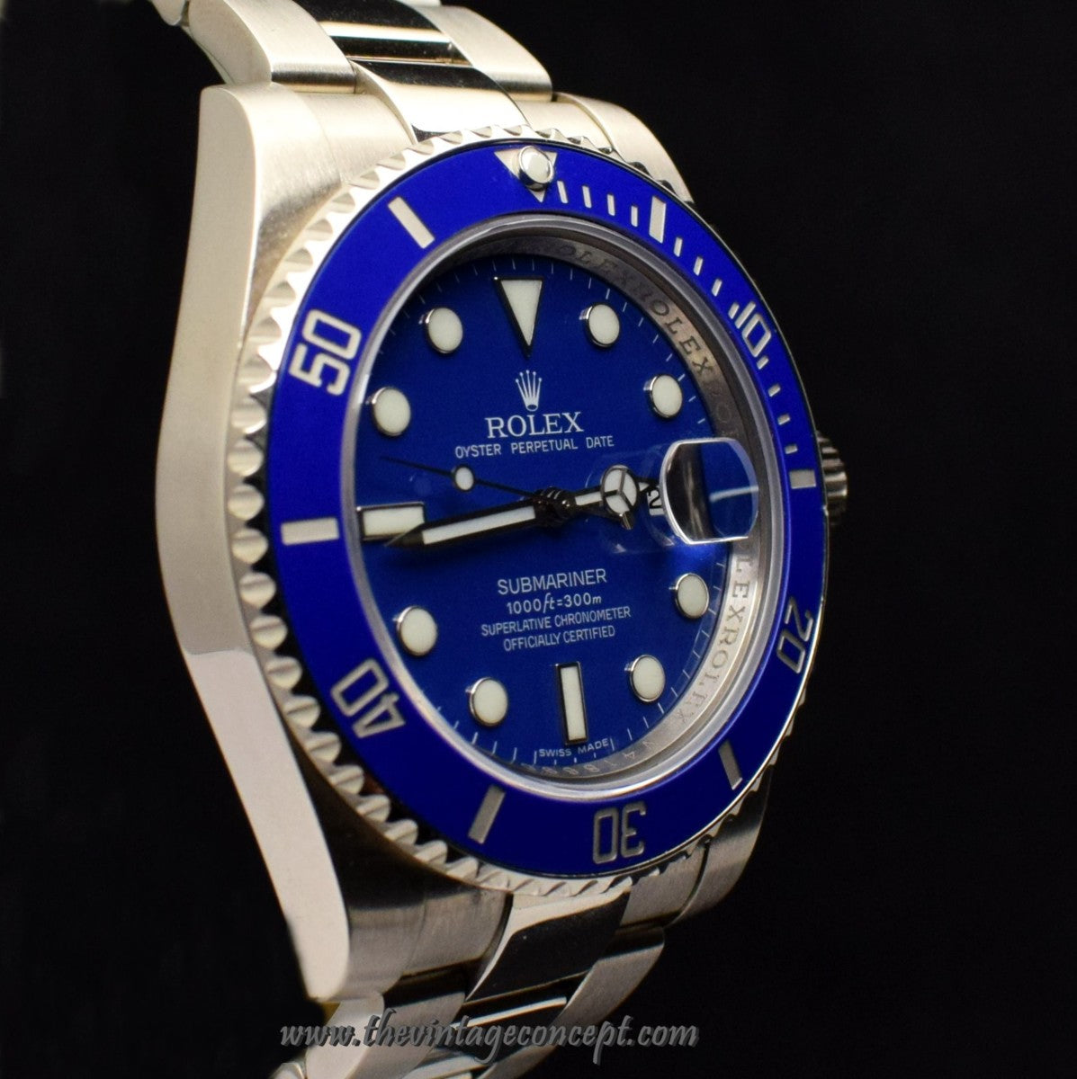 Rolex Submariner 18K WG Blue Dial 116619LB with Card   ( SOLD )