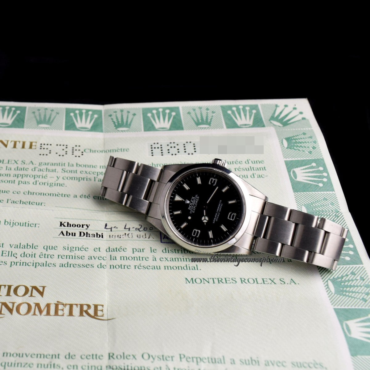 Rolex Explorer 14270 w/ Original Punched Paper (SOLD)