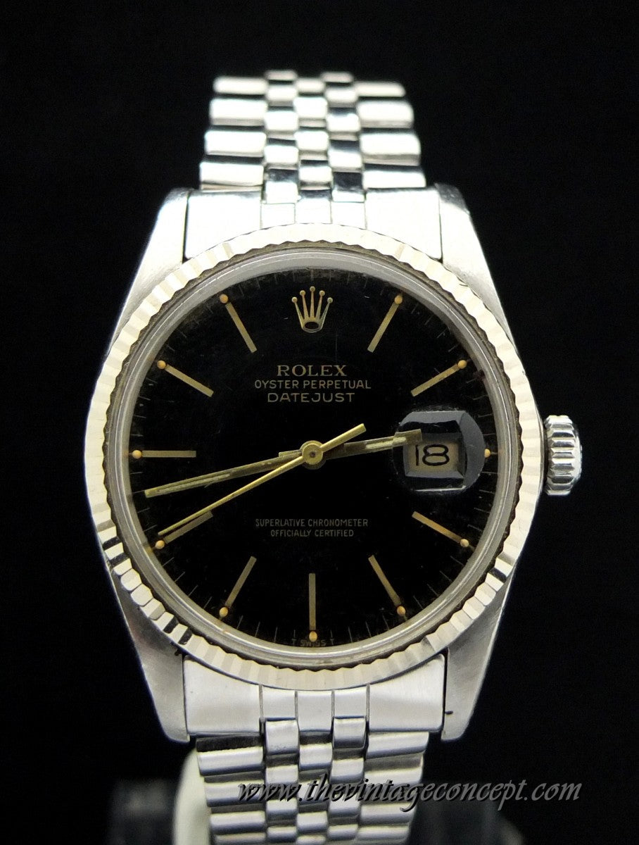 Rolex Datejust Black Dial Gold Index 16014 (SOLD)